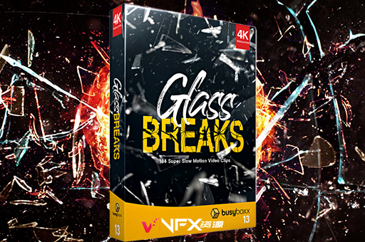 4K视频素材-184个玻璃撞击炸裂破碎动画 BusyBoxx V13 Glass Breaks视频素材