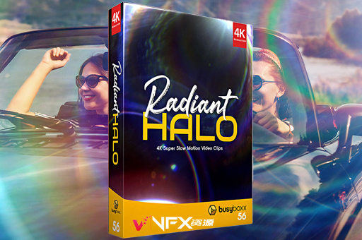 4K视频素材-54个镜头圆形光环照耀素材叠加动画 BusyBoxx V56 Radiant Halo视频素材
