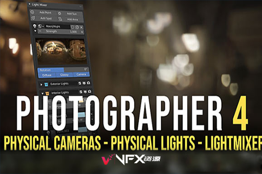 Blender摄像机真实物理灯光自动对焦工具插件 Photographer v 5.0.0 + 预设包Blender插件