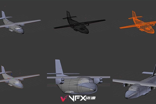 3D模型-大型运输机客机战斗机直升机模型包 Planes 3D Models (Max/FBX/OBJ格式)3D模型、素材