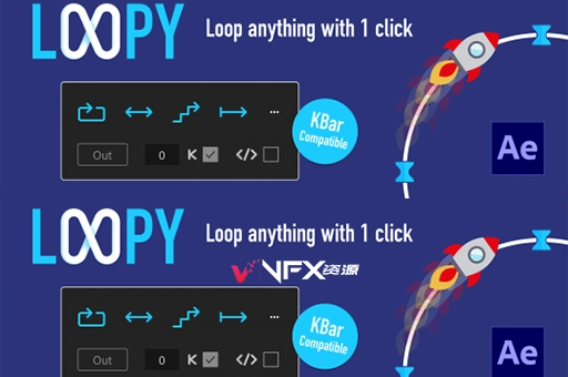 AE脚本-快速生成关键帧循环动画插件 Loopy v1.1AE脚本