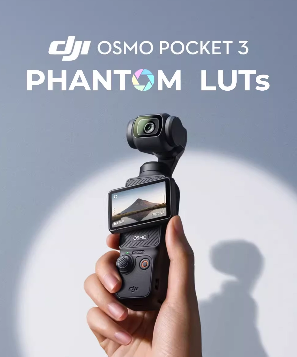 LUTs预设-大疆OSMO POCKET 3模拟阿莱色彩电影胶片质感调色预设 Phantom LUTs for Osmo Pocket 3LUT预设、预设