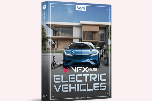 1396个摩托车滑板车电动汽车类音效素材库 Boom Library – Electric Vehicles素材、音效素材