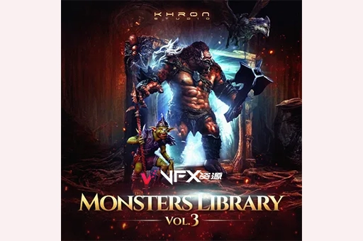 飞龙哥布林怪物兽人嘶吼音效素材 Khron Studio Monster Library Vol 3素材、音效素材