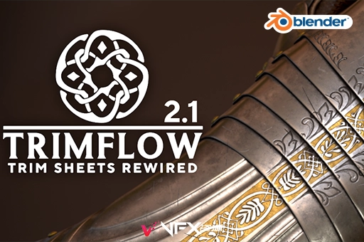 Blender插件-贴图纹理路径绘制工具 Trimflow V2.1.1+使用教程Blender插件