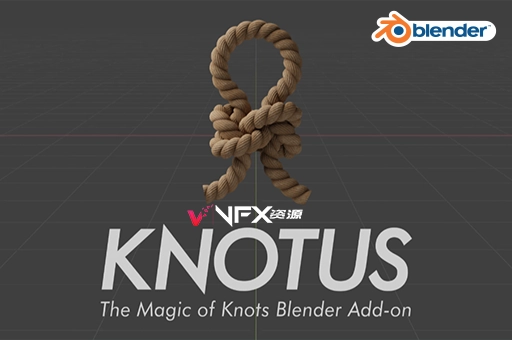 Blender插件-绳子打结特效 Knotus v1.1.0Blender插件