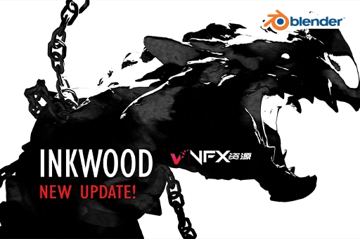 Blender插件-中国水墨风资产预设 Inkwood V2.0 – Ink Drawing Shader PackBlender插件、Blender预设、插件