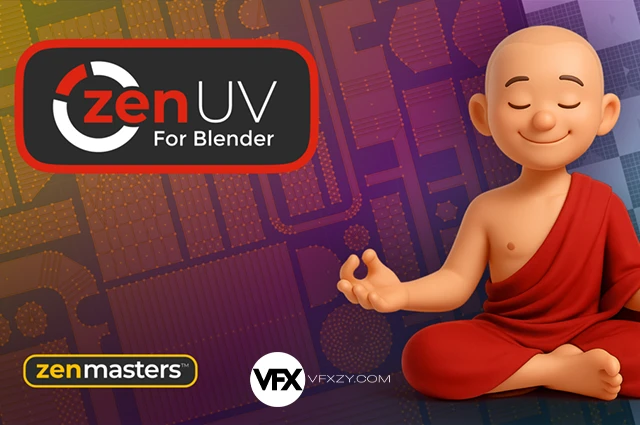 🎨Zen UV V5.3.3.5 + Core Library — Blender模型展UV插件
