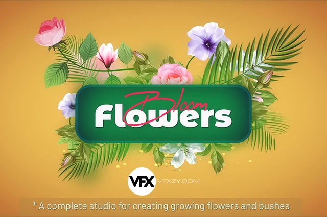 AE脚本-Flowers Bloom 1.1.2 植物花朵滕曼生长动画预设 + 使用教程