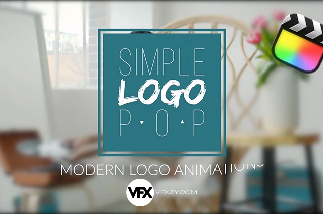 【中文汉化】FCPX插件-30个趣味简洁LOGO图标进入退出展示动画