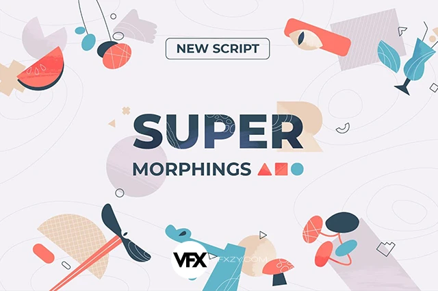 AE脚本-Super Morphings v1.0.6 超级图形变形MG动画工具 + 使用教程