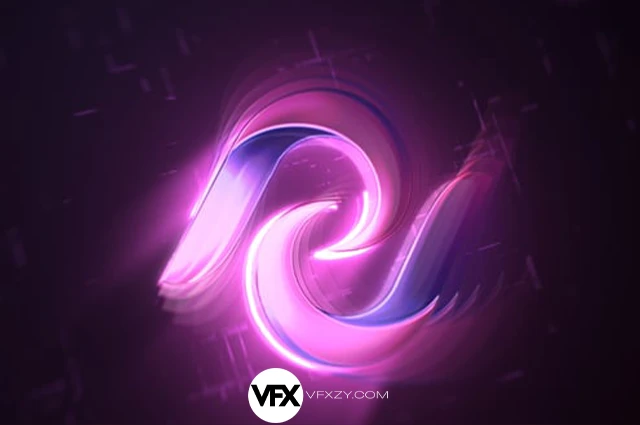 AE模板-科技感霓虹LOGO动画片头 -开场模板 Technology Neon Logo Reveal