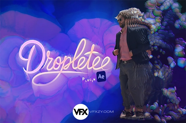 🎨【中文汉化】Dropletee V1.0.11 Win/Mac AE液态扭曲拖尾视觉效果插件